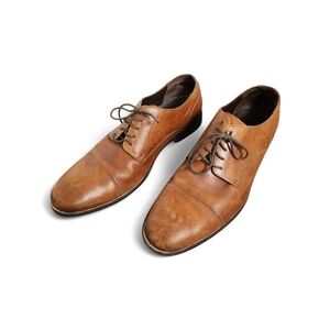 Cole Haan Men's Cognac Leather Derby Shoes - Timeless Lace-Up